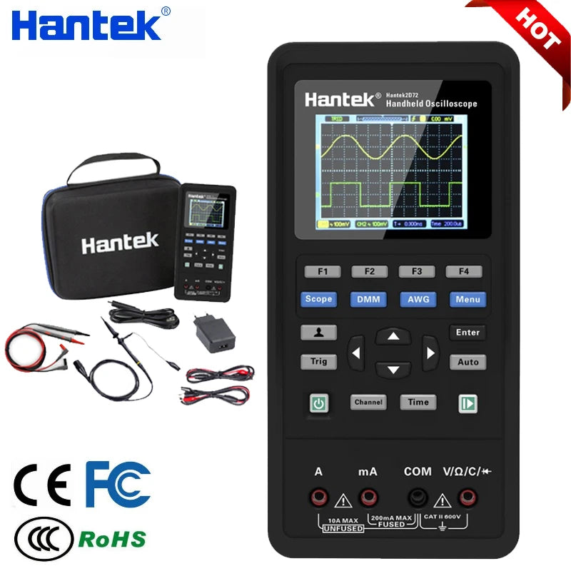 Hantek 2D72 2C42 2D42 2C72 Handheld Oscilloscope Digital Multimeter T