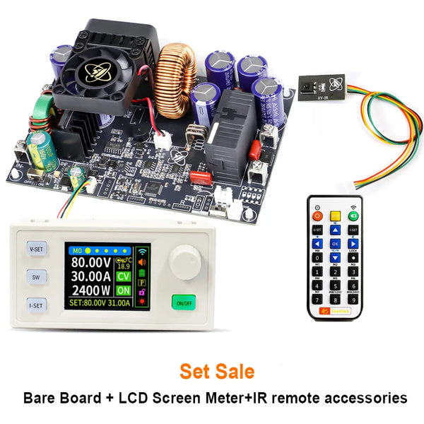 XY8030S 2400W 30A Buck DC Digital Power Supply Adjustable Step-Down Converter MPPT Charging 12-90V To 0-80V WIFI 485 IR 433 Set