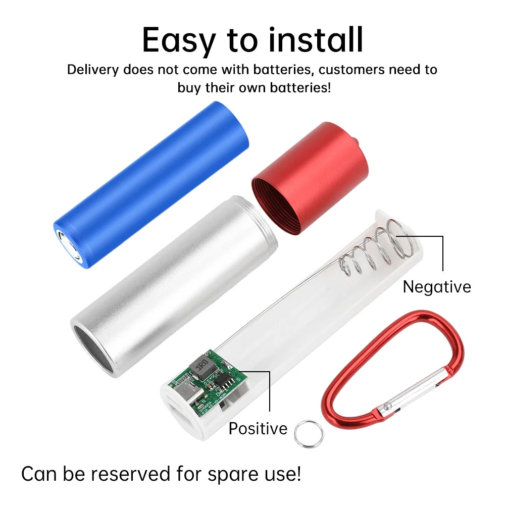 1 pz Mini Kit di alimentazione mobile 18650/21700 fai da te Scatola di ricarica portatile senza saldature Connettore tipo C Ricarica rapida 5V 2A