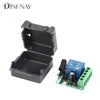 Control remoto inalámbrico de 433 MHz EV1527, transmisor de código de aprendizaje, 2 botones, receptor de relé RF de 12 V CC y 10 A