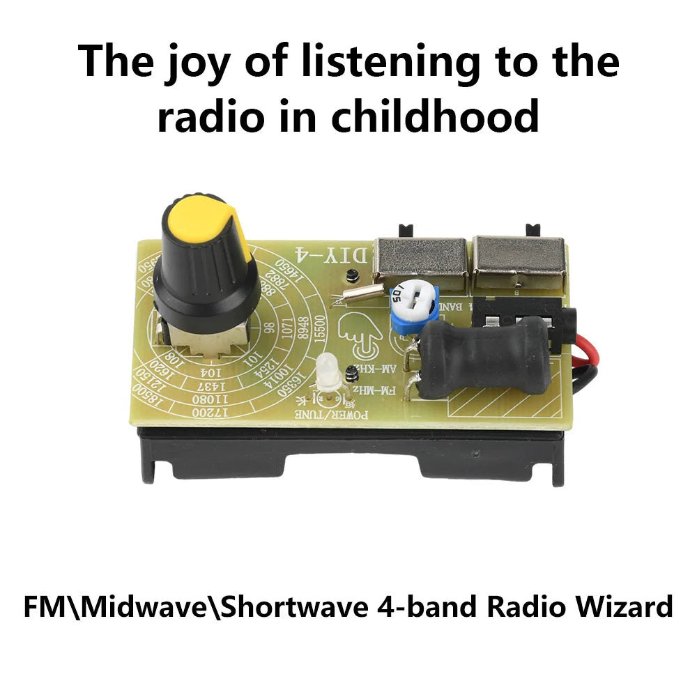 4-Band Digital FM MW SW Radio AM FM Medium Wave Shortwave Receiver broadcasts Headphone Radio Module antenna Volume Adjustable