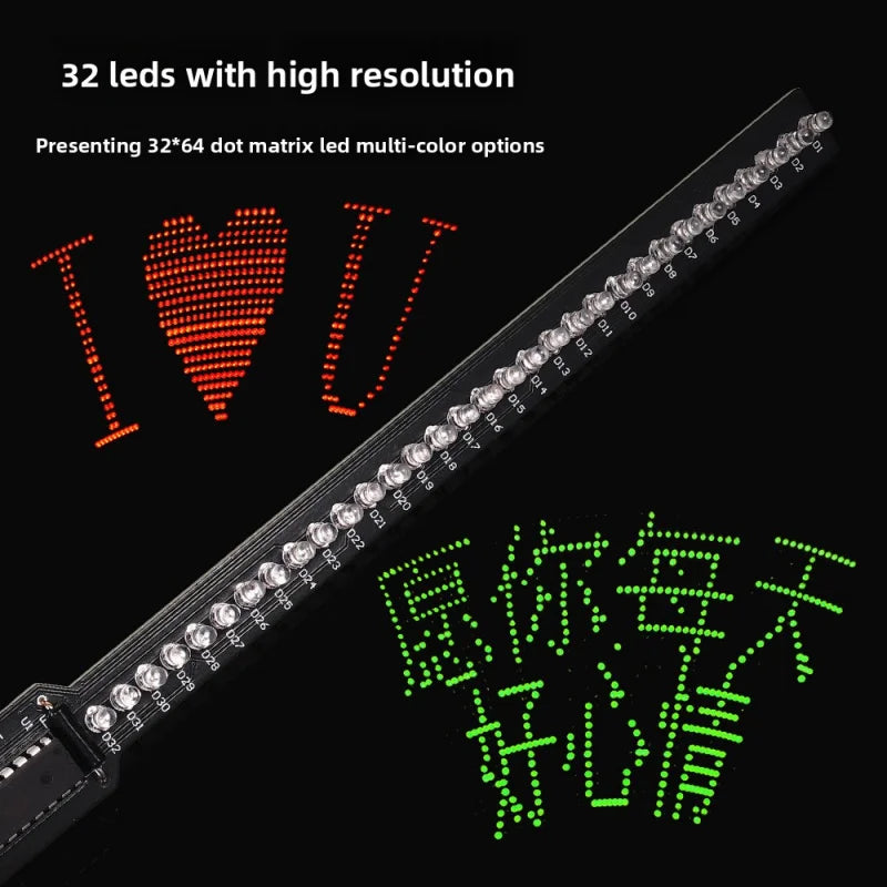 Shake Stick ElectronicDIYKit 32BitLEDFlashing light51Single-chip Microcomputer Production Board Soldering Practice Kit