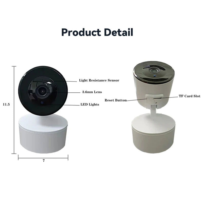 Tuya Smart WiFi 3MP IP Camera 1080P Security Automatic Tracking Motion Detecting Voice Intercom Indoor Baby Monitor