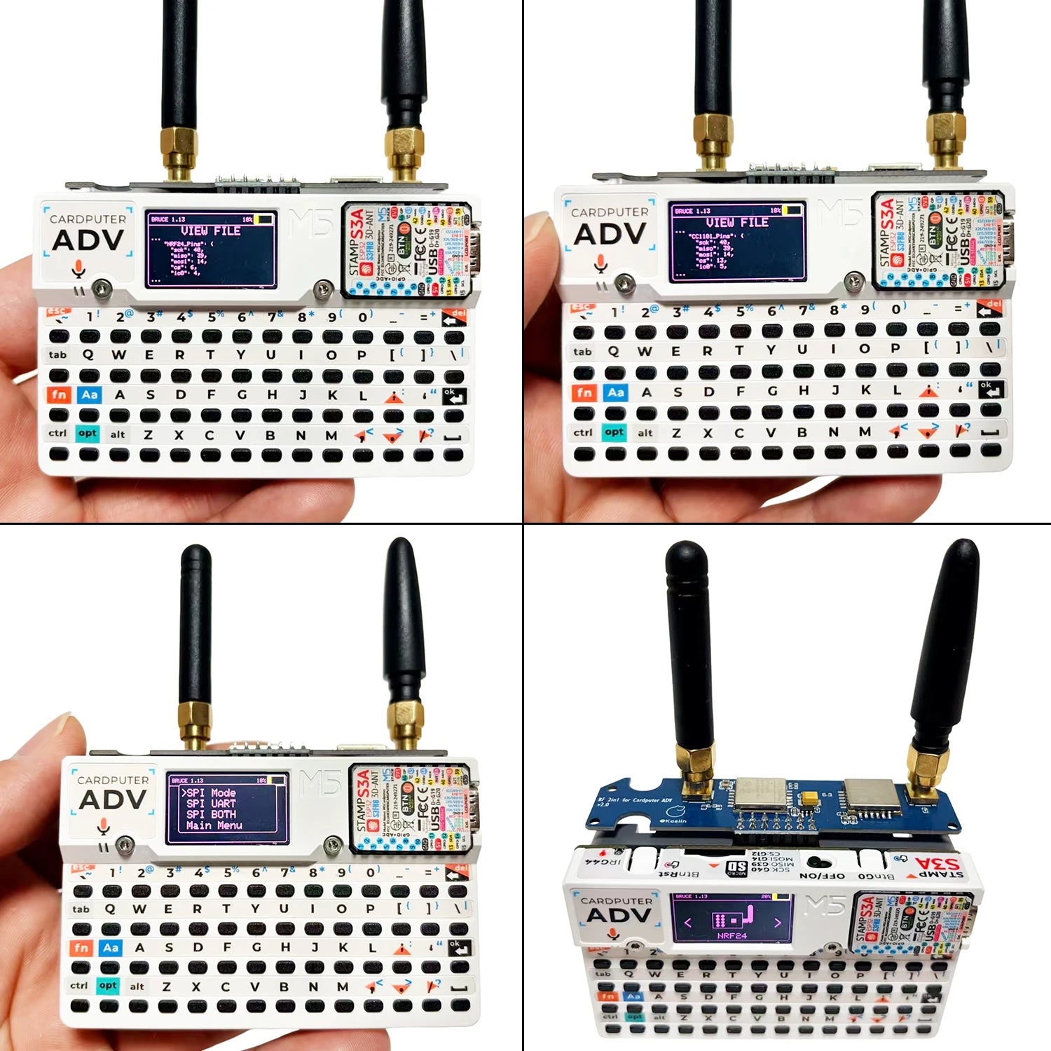 Upgraded 2-in-1 RF Module For M5Stack Cardputer ADV NRF24+CC1101 Compatible, 2.4GHz 433MHz Wireless Board, Enhanced Filtering