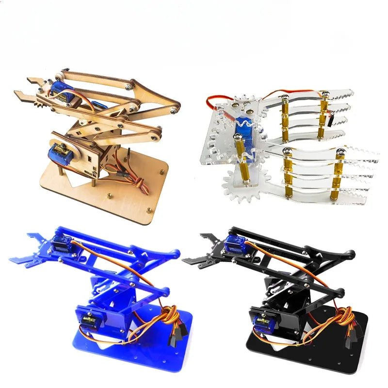 SG90 MG90S 4 DOF Unassembly Acrylic Mechanical Arm Robot Manipulator Claw for Arduino Maker detail image 6