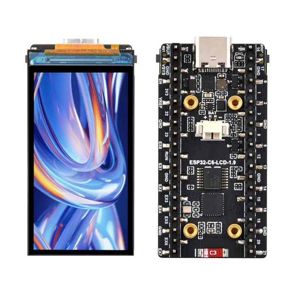 ESP32-C6 1.9 Inch Capacitive Touch Display IPS 170×320 LCD Camera Touch Option Supports WiFi Bluetooth Development Board ESP-32