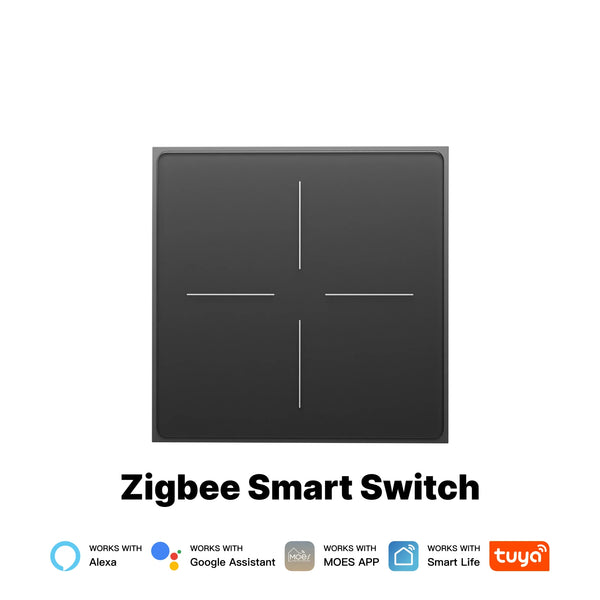 MOES Tuya ZigBee Star Feather Series Smart Touch Switch With Neutral Light Scene 2in1 APP Remote Control with Alexa Google Home