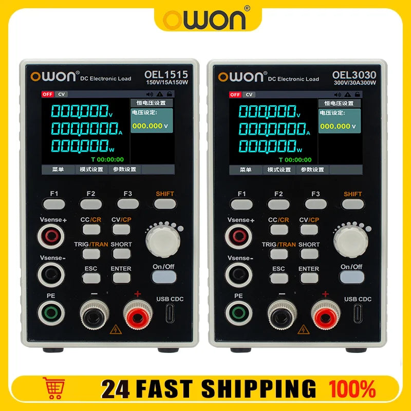 OWON High-Performance Programmable Electronic Load DC OEL1515/OEL3020/3030 150W/300W 150V/300V 15A/20A/30A Electronics Load