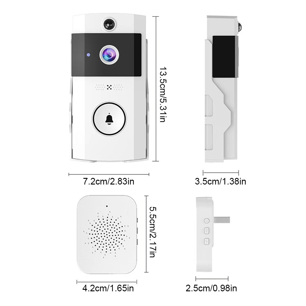 Wifivisual Doorbell Bell Camera Wireless Solar Charging Waterproof Night Vision Smart Home HD Doorbell Two-Way Intercom Voice