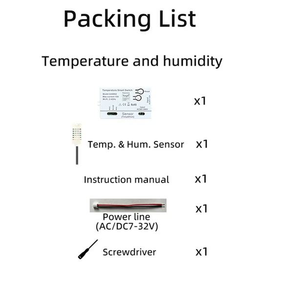 Interruttore con sensore di temperatura e umidità Wi-Fi Smart Tuya B29C con sonda esterna per un monitoraggio affidabile