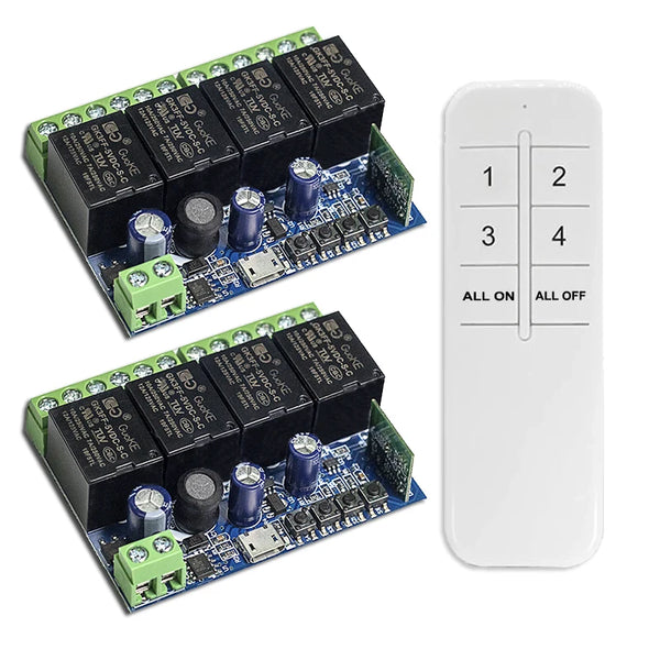 GERMA Input USB 5V DC 5 12 24 36 48V eWeLink Smart Wifi Switch Wireless Relay Receiver Module 4CH Remote Control For Google Home