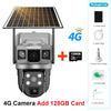V380 Pro Solar Camera 4G Sim Outdoor Dual Lens Three Screens Webcam PIR Human Detect CCTV Security Video Battery PTZ IP Camara