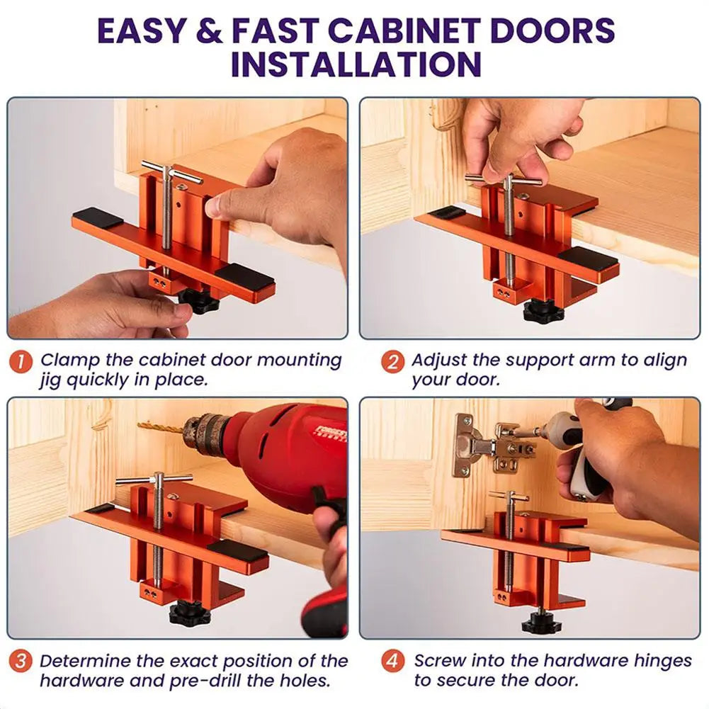 Cabinet Door Mounting Jig Support Arm And Clamp Integrated Aluminum Alloy Body Heavy Duty Tool For Cabinets With Face Fra Tool