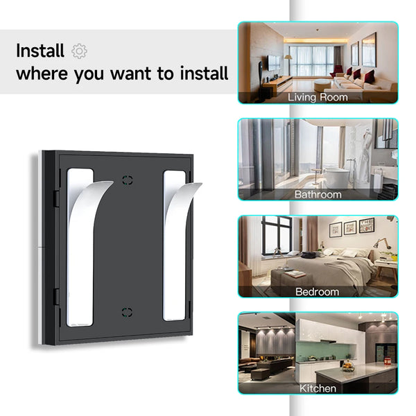 Zigbee 3.0 Wireless Smart Scene Switch Push Button 4 Gang 12 Modes Home Automation Scenario Controller Works With Tuya Devices