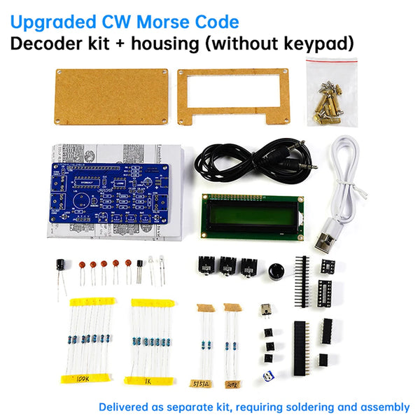 DC 5V CW Morse Code Decoder Loose Kit Audio Cipher Reader Circuit Board Welding Exercise DIY Electronic Manufacturing Kits