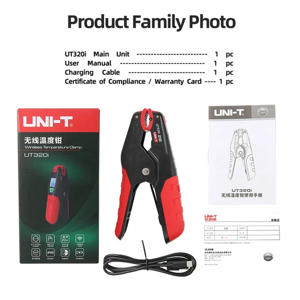 UNI-T UT320i Wireless Temperature Clamp High Precision Temperature Meter for HVAC Repair detail image 7