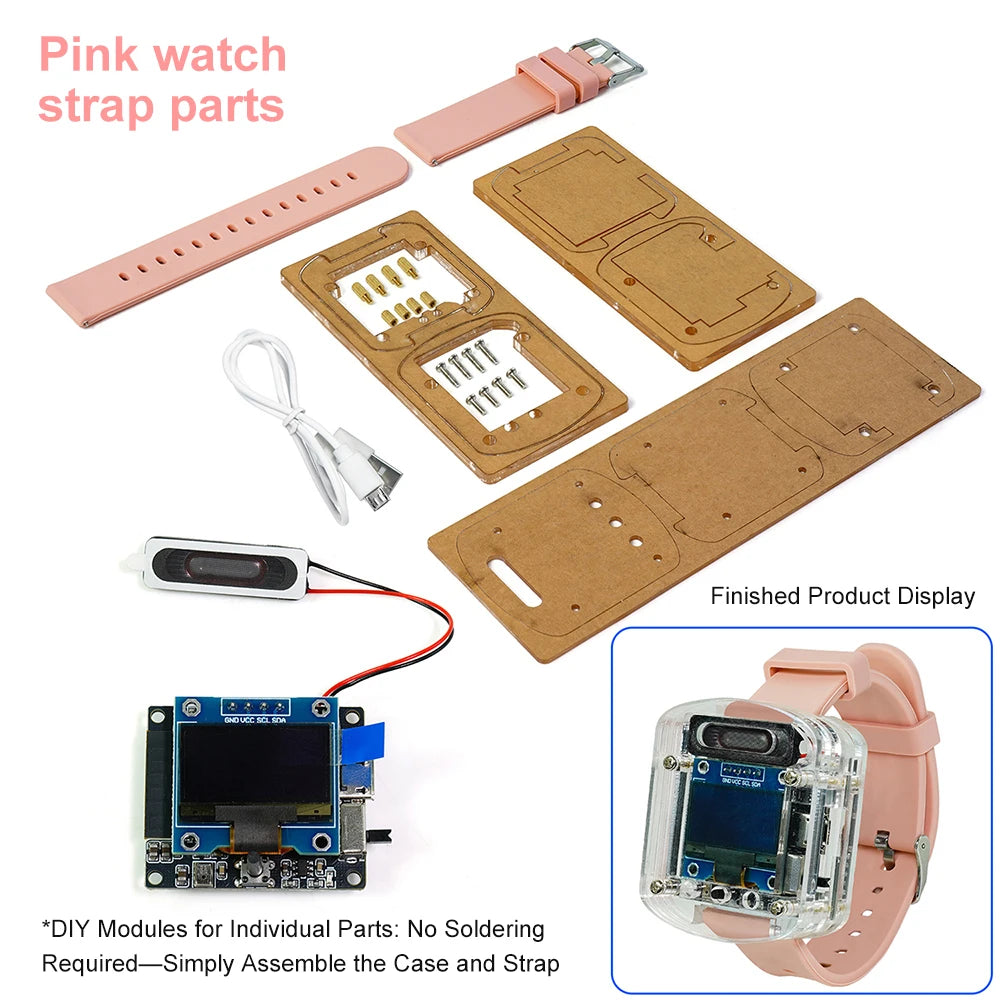 Xiaozhi AI Electronic Voice Watch Kit Artificial Intelligence Conversation ESP32 S3 N16R8 Development Board OLED Screen AI Robot