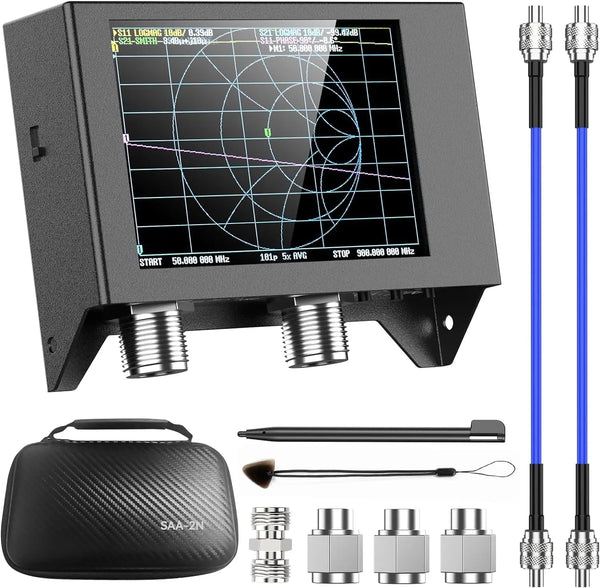 NanoVna SAA-2N VNA Antenna Analyzer 50KHz -3GHz Vector Network Analyzer 4" inch LCD,HF VHF UHF Measuring S Parameters