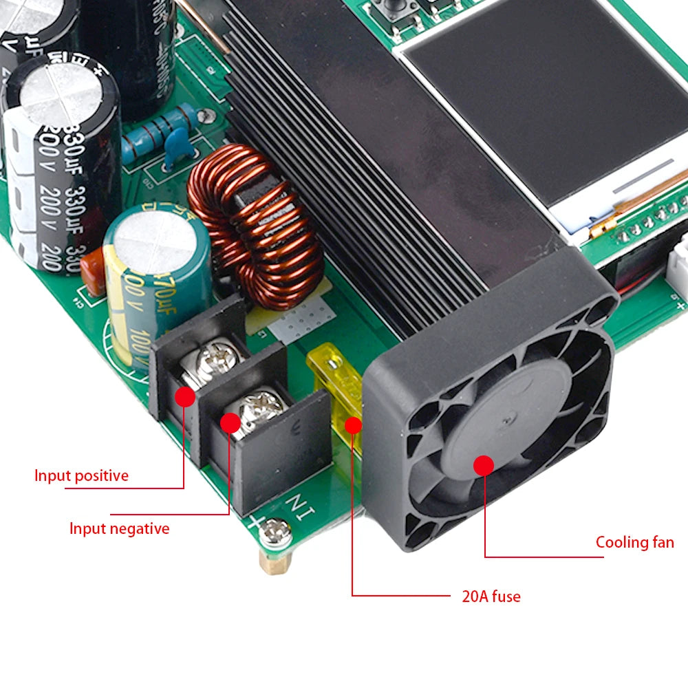 900W 15A Boost Converter DC-DC 9V~60V to 10V-120V LCD Display Control Step Up Module High detail image 13