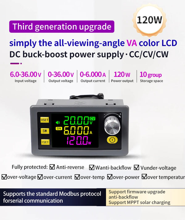 SK60 SK120 DC Buck Boost Converter CNC Adjustable Regulated Laboratory Power Supply Constant detail image 2