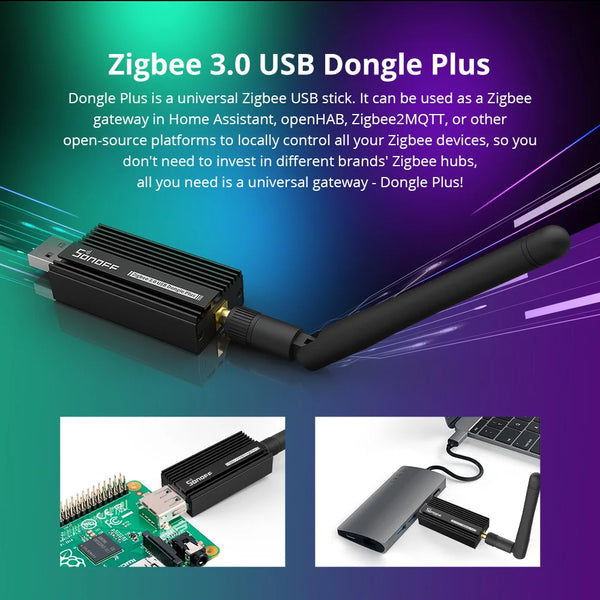 Sonoff Zigbee 3.0 USB Dongle Plus ZBDongle-E Wireless Universal Gateway Zigbee Hub Smart Home Module Support ZHA Zigbee2MQTT