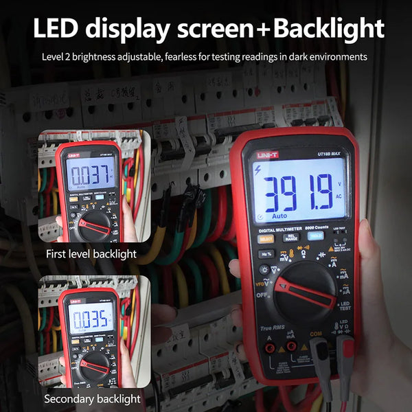 UNI T Professzionális digitális multiméter teszter UT15B MAX 1000V AC DC feszültségmérő kondenzátor teszter True RMS elektromos multiméter