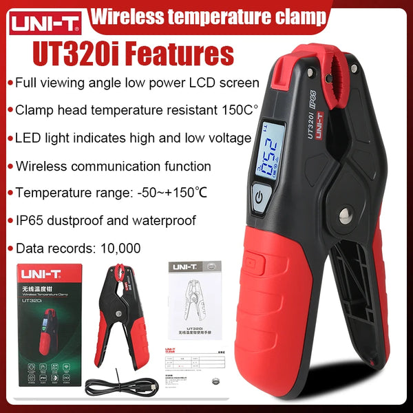 UNI-T UT320i Wireless Temperature Clamp High Precision Temperature Meter for HVAC Repair Tools Wireless T product image