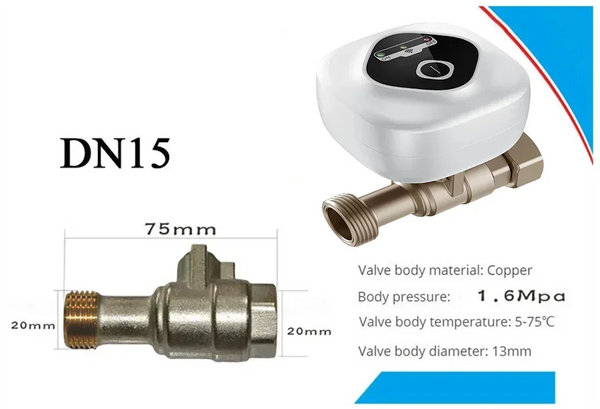 eWelink APP WiFi Smart Valve Water Gas Shutoff Automated Ball Valve DN15/DN20/DN25 Wireless Control For Alexa Google Alice