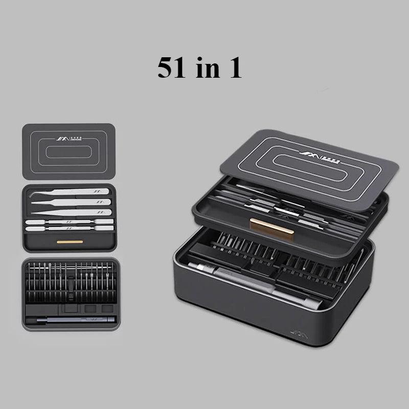 JIMI 50/100 IN 1 FM2/3 Screwdrivers Set S2 Magnetic Precision Replaceable Multi-purposed Tweezer Pry Bar Kit Wrench Tools