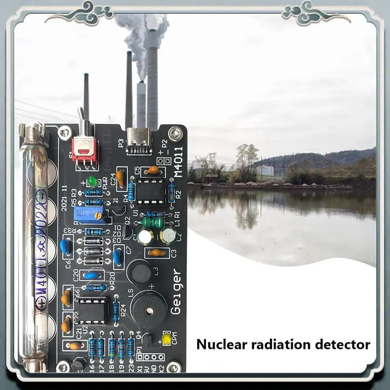 DIY Geiger Counter Kit With Audible Alarm Miller Tube Nuclear Radiation Detector Board Easy detail image 3