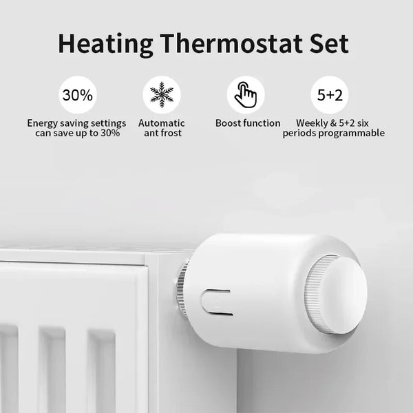 Tuya ZigBee Radiator Actuator Thermostat Smart TRV Thermostatic Radiator Valve Temperature Controller Support Alexa Google Home