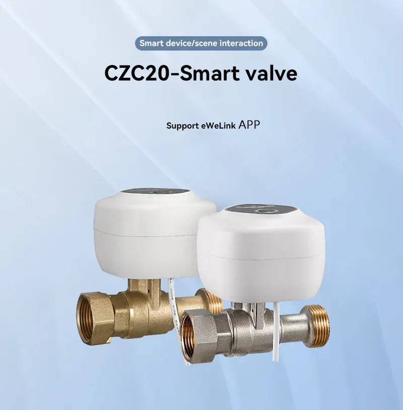 eWelink APP WiFi Smart Valve Water Gas Shutoff Automated Ball Valve DN15/DN20/DN25 Wireless Control For Alexa Google Alice