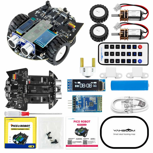 Raspberry Pi Pico 2 Robot Car Kit Programmable Car Use MicroPython Programming For DIY Electronic Project Raspberry Pi