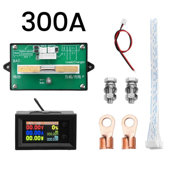 DC7~200V Digital Power Energy Voltmeter Ammeter Bi-Directional Metering Coulometer Battery Tester 9 in 1 Multi-Function Tester