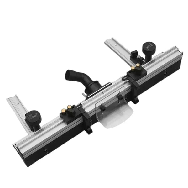 WNew 700mm Router Table Aluminum Fence System Inverted Trimming Machine Accessories with 30cm T Track Sliding Brackets Bit Guard