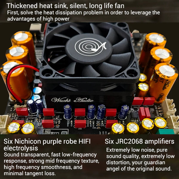 ZK-AS21P TPA3255*2 2.1 Channel Bluetooth Power Amplifier Board 300W+300W+600W High Power Low Noise Audio Power Amplifier Module