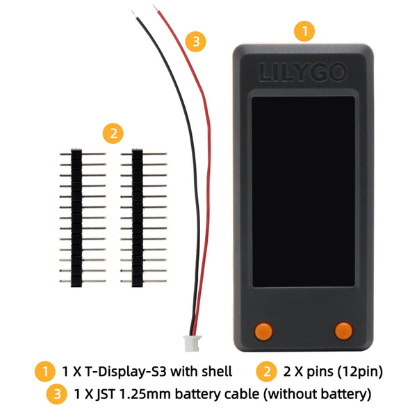 LILYGO® T-Display-S3 ESP32-S3 Scheda di sviluppo per display LCD ST7789 da 1,9 pollici con modulo wireless WIFI Bluetooth 5.0 e risoluzione 170*320