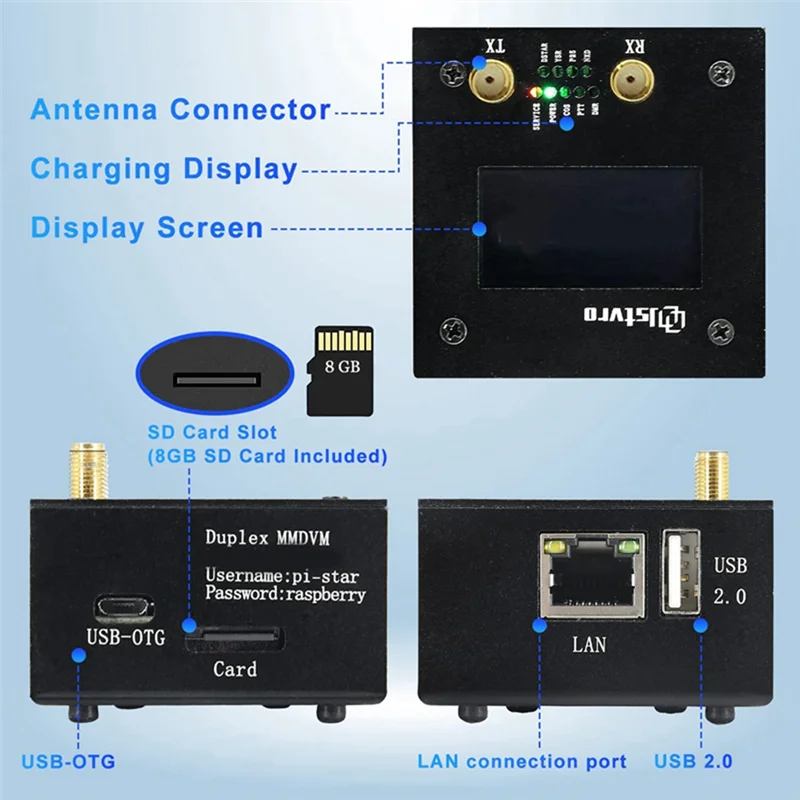 New!!For Raspberry Pi Orange Pi Duplex Hotspot Raspberry Pi Mmdvm Duplex Hotspot Multi-Function Duplex Hotspot Board