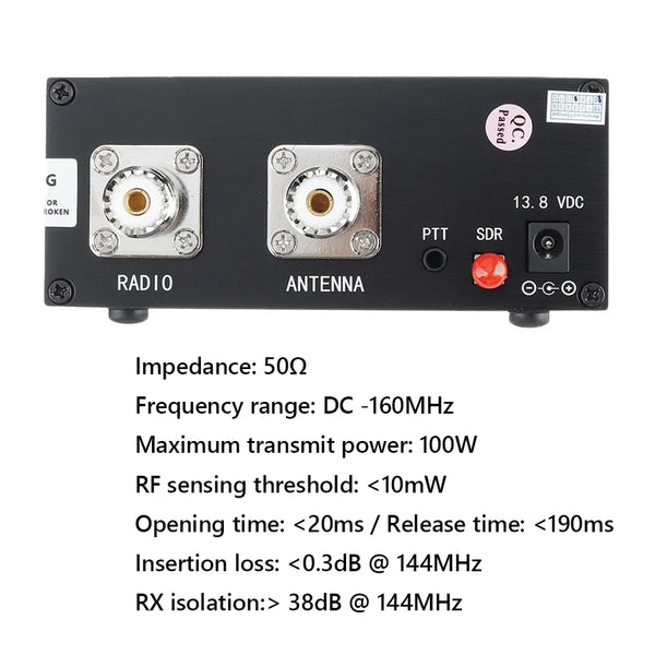 160MHz 100W SDR Transceiver Switch Antenna Sharer TR Switch Box with Cable Set detail image 3