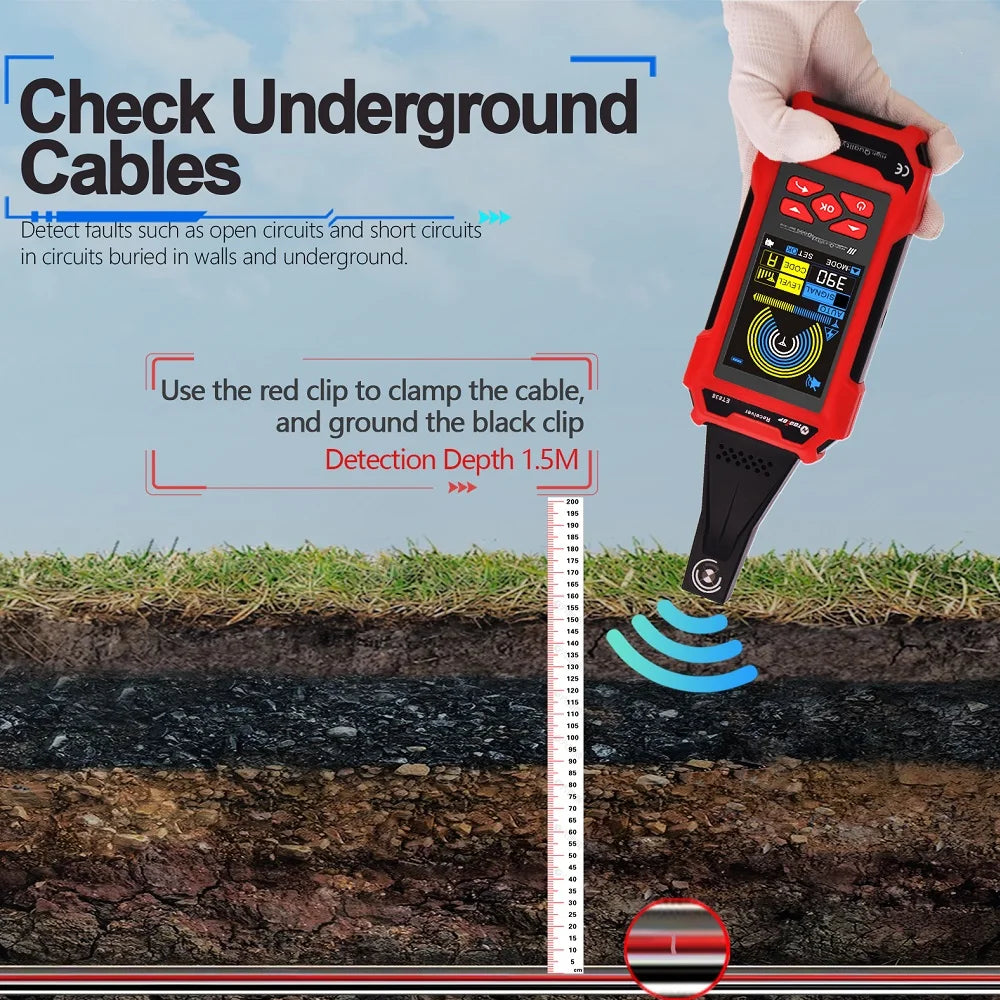TOOLTOP ET836 ET838 Cable Locator Underground Wall Cable Water Pipes Tracker Circuit Break Short Electrical Cable Locator