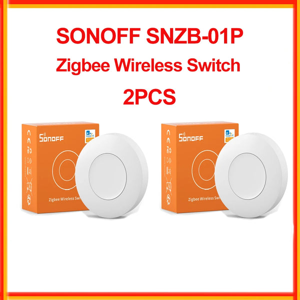 SONOFF SNZB-01P Zigbee Wireless Switch Custom Button Action Trigger Alexa Routines Emergency Button Smart Home Automation Module