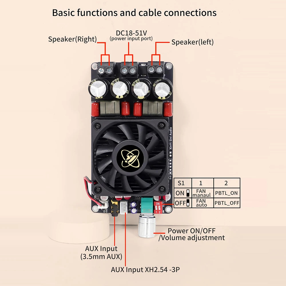 TPA3255 Class D Amplifier XY-AP3002 Pure Power Amplifier Board 300W x 2 Digital Audio detail image 5