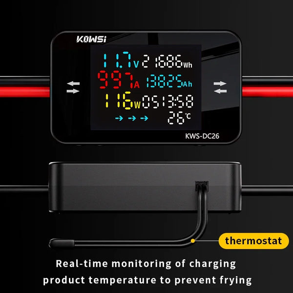 Battery Charging Tester Voltmeter Ammeter DC8-80V Voltage Current Power Test XT60 XT90 Interface For Electric Vehicle Motorcycle