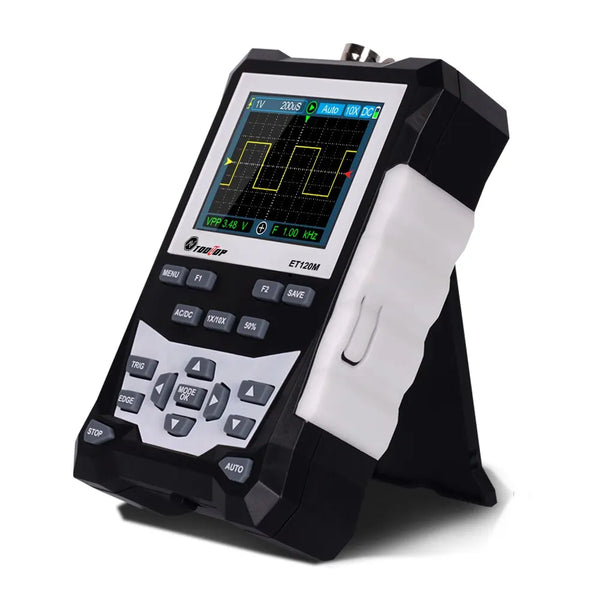 TOOLTOP ET120M 120MHz Handheld Digital Oscilloscope 1Mhz Square Wave Signal Output Auto Oscilloscope for Electrical Car Repair