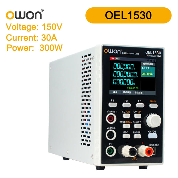 OWON High-Performance Programmable Electronic Load DC OEL1515/OEL3020/3030 150W/300W 150V/300V 15A/20A/30A Electronics Load