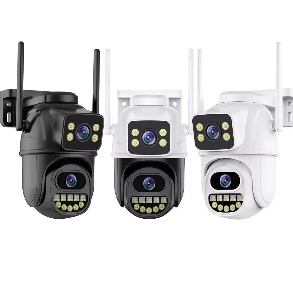 4K 8MP HD WIFI PTZ IP Cam 4X Zoom Dual Screen Auto Tracking Home Security Outdoor 4MP CCTV Surveillance ICSEE APP