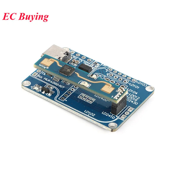 HLK-LD2410B Test Kit LD2410 FMCW 24G Smart Human Presence Status Sensing Radar Heartbeat Detection Sensor Module High Sensitivit