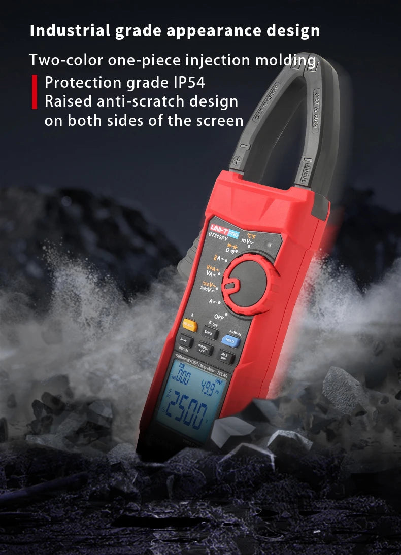 UNI-T UT219PV Clamp Meter Digital 1500V 2500V Bluetooth Multimeter Pliers Ammeter Voltmeter PEAK LPF Photovoltaic Multi Tester