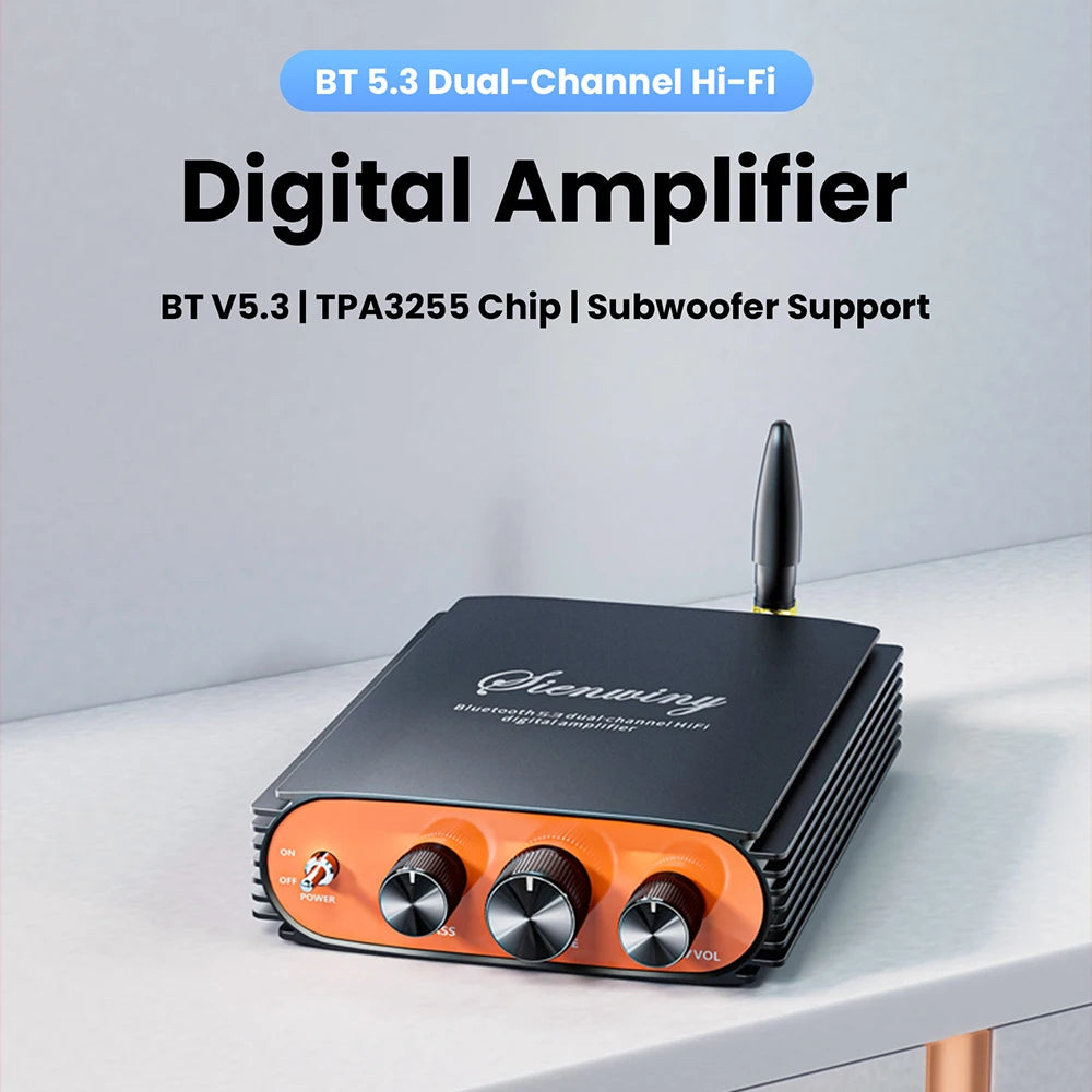 Bluetooth 5.3 HiFi Power Amplifier TPA3255 Chip 600W Dual Channel DSP Sound Tuning for Home Theater/Car Audio