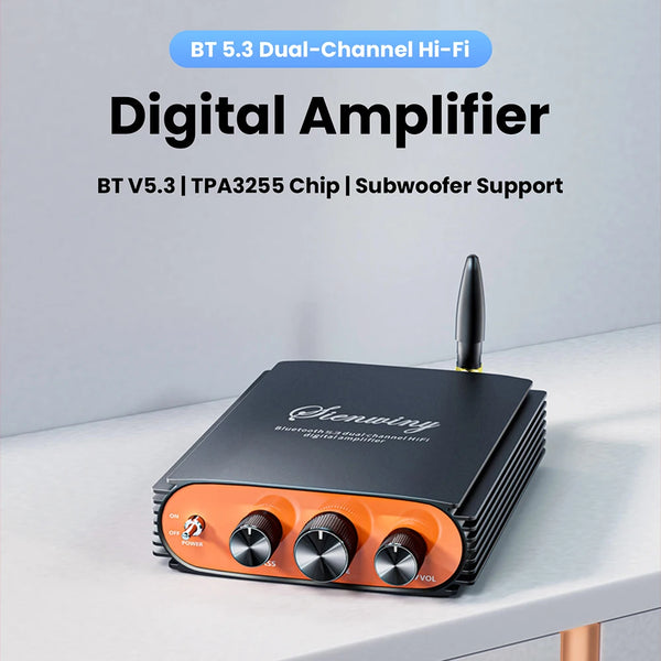 Bluetooth 5.3 HiFi Power Amplifier TPA3255 Chip 600W Dual Channel DSP Sound Tuning for Home Theater/Car Audio
